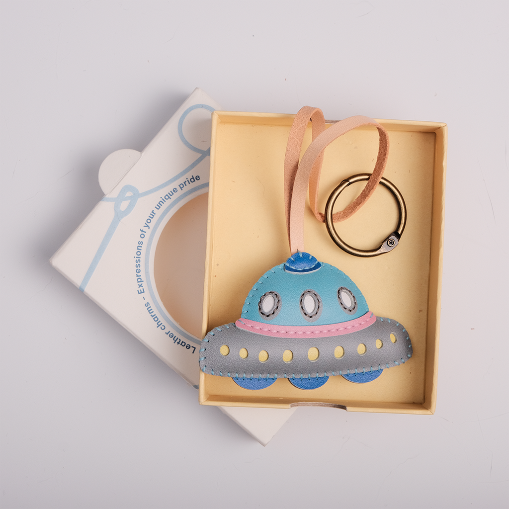  UFO Leather Bag Charm-350