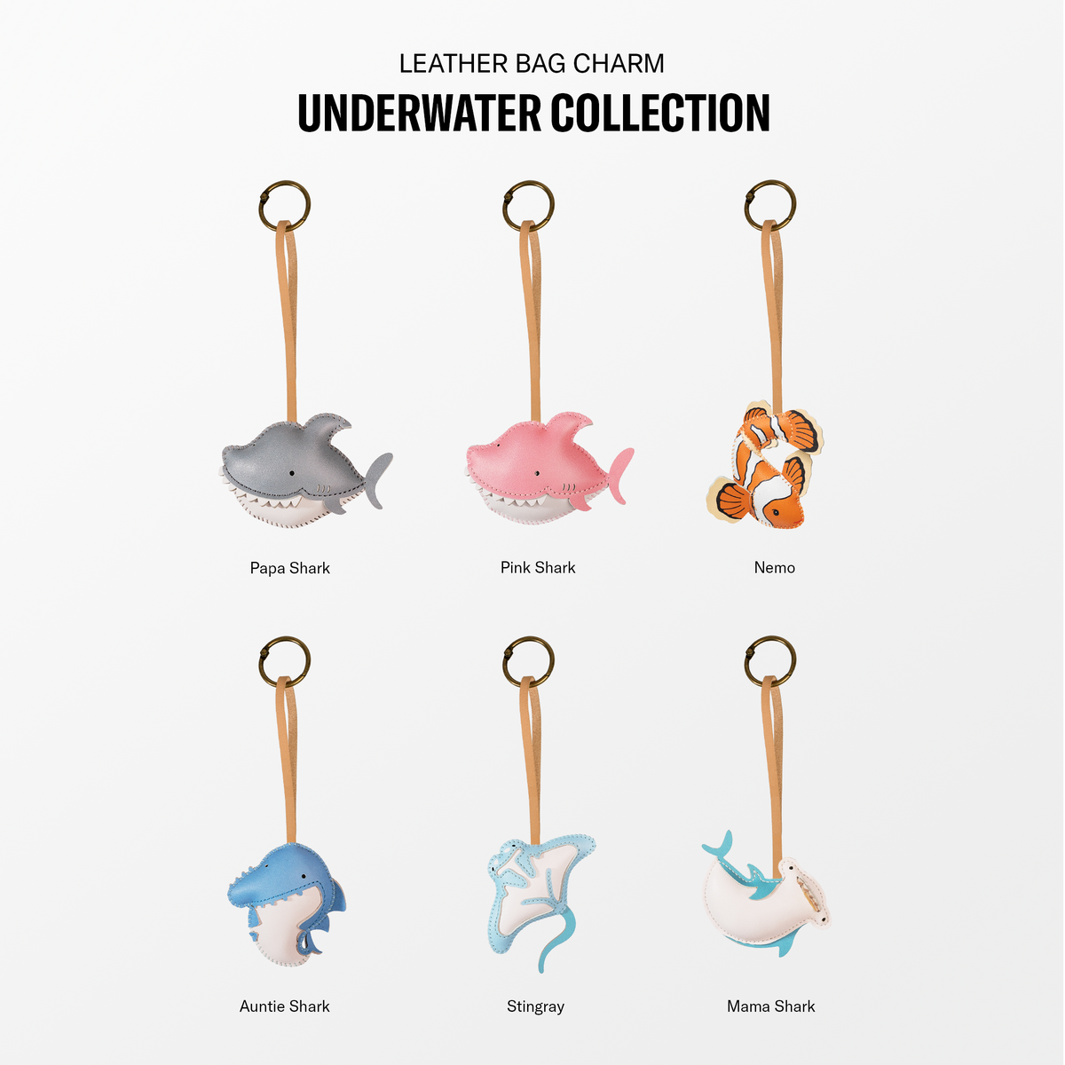 Underwater Collection Leather Bag Charm