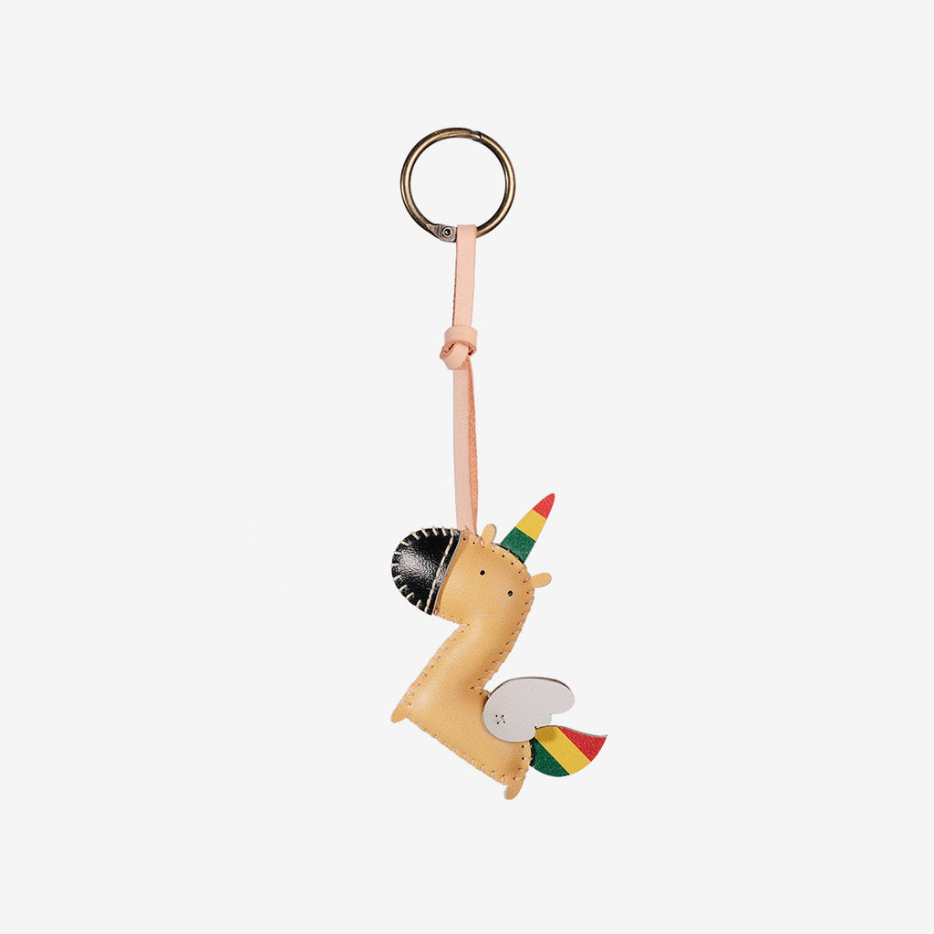 Unicorn Leather Bag Charm-351