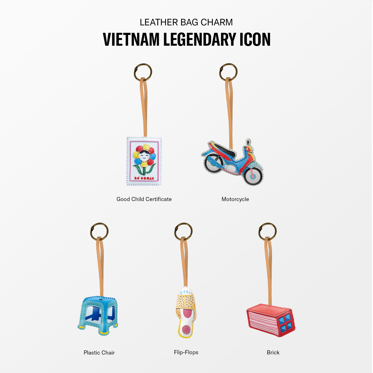 Vietnam Legendary Icon Leather Bag Charm