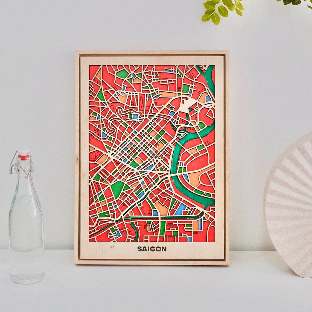  Vietnam Wooden City Map Collection-552