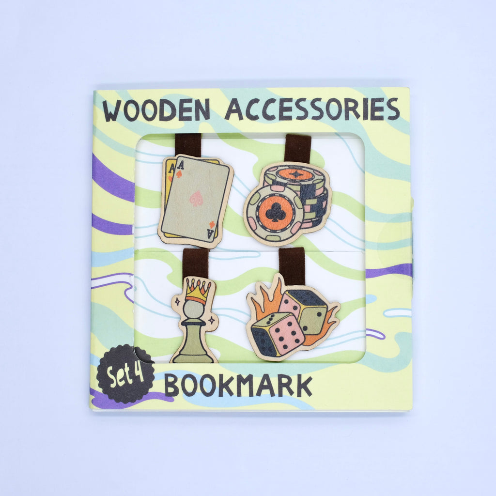  Wooden Bookmark Set 4 - Boardgame