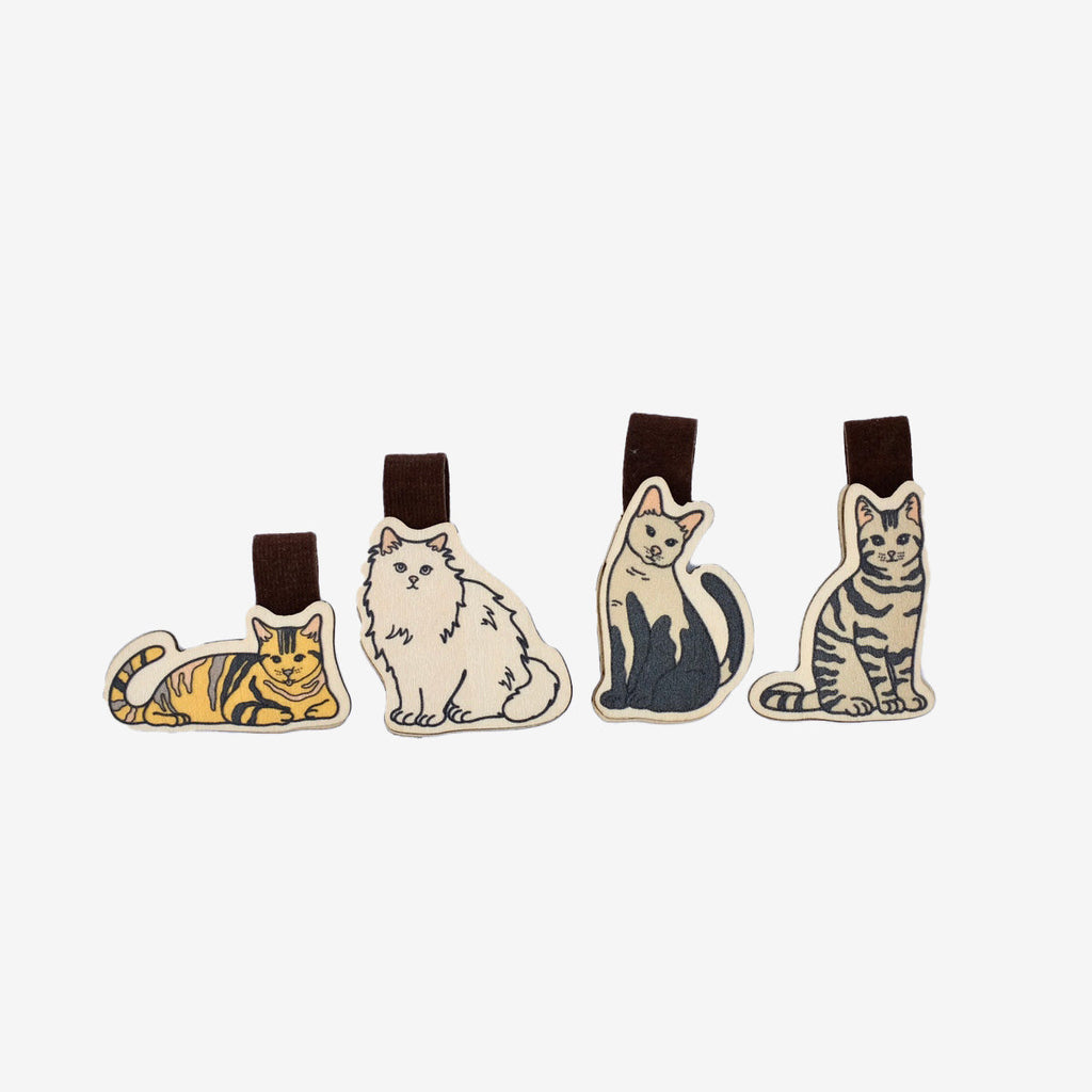 Wooden Bookmark Set 4 - Cat