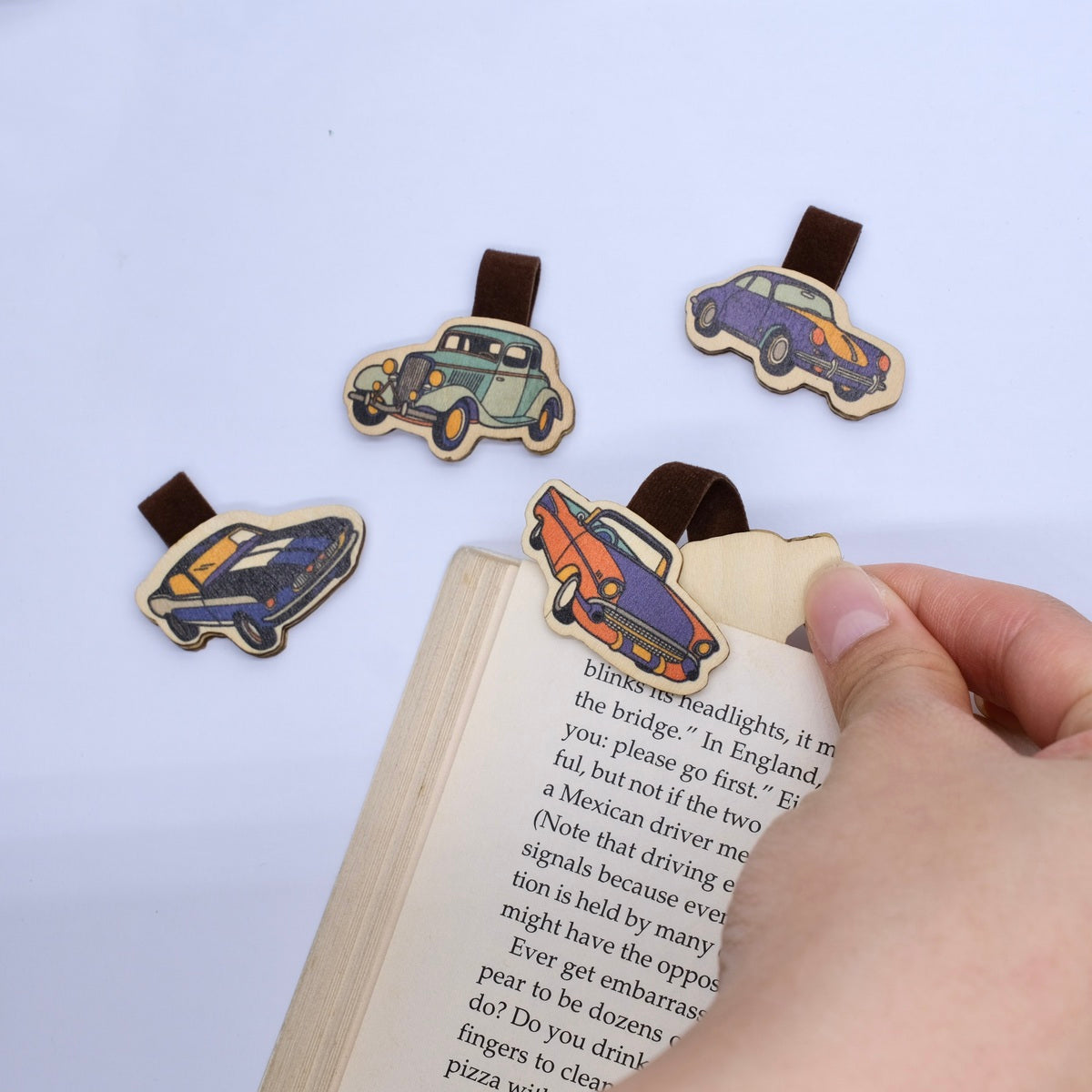 Wooden Bookmark (Set 4) - Fun Things | Tick & Pick – Tick&Pick