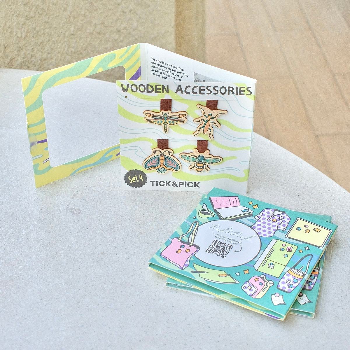 Wooden Bookmark (Set 4) - Plant & Insect