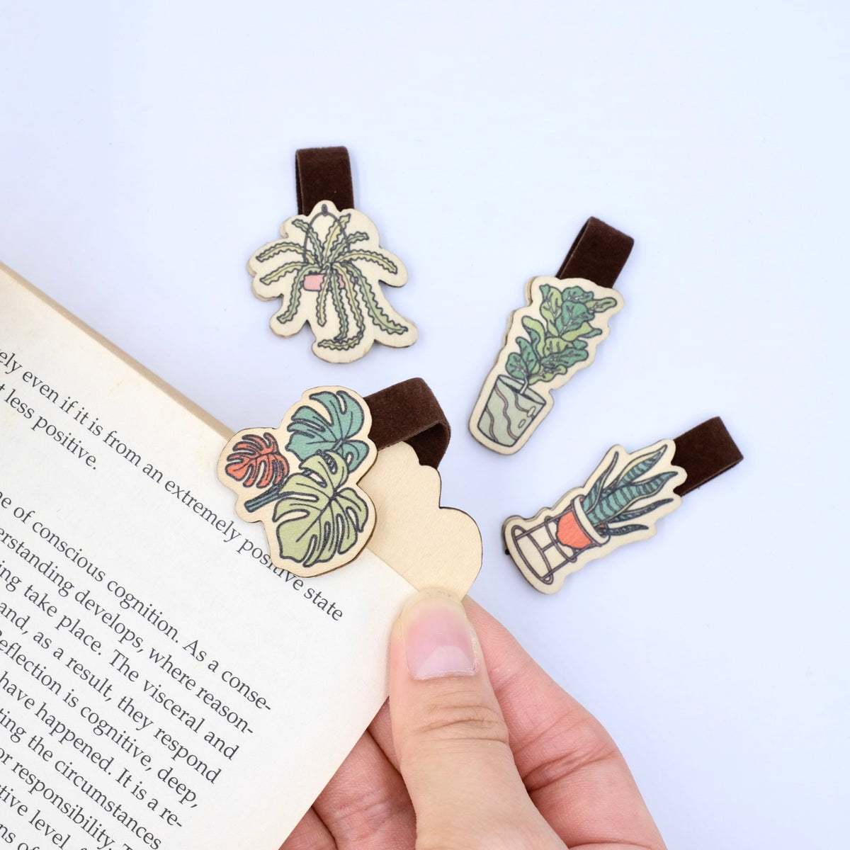 Wooden Bookmark (Set 4) - Plant & Insect