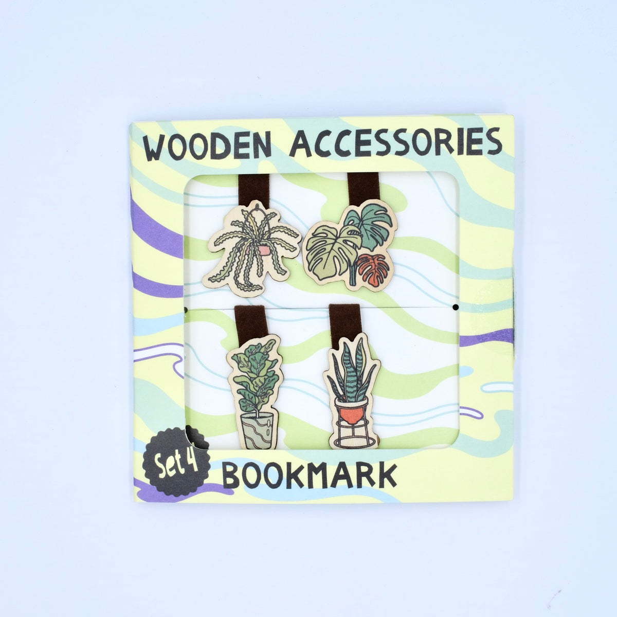 Wooden Bookmark (Set 4) - Plant & Insect