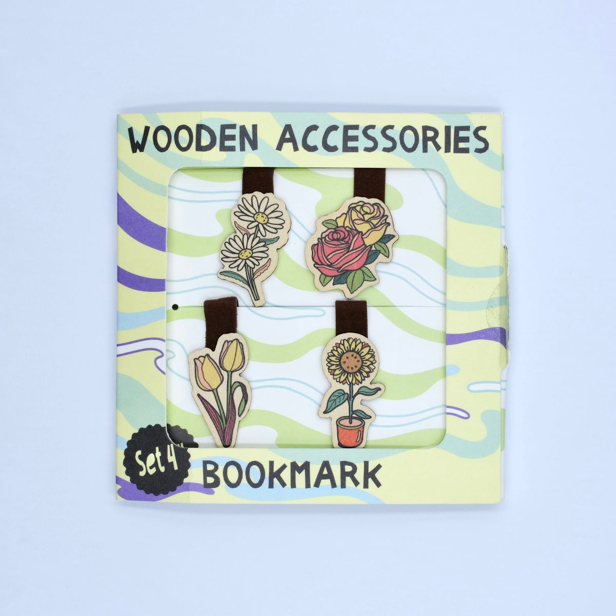 Wooden Bookmark (Set 4) - Plant & Insect