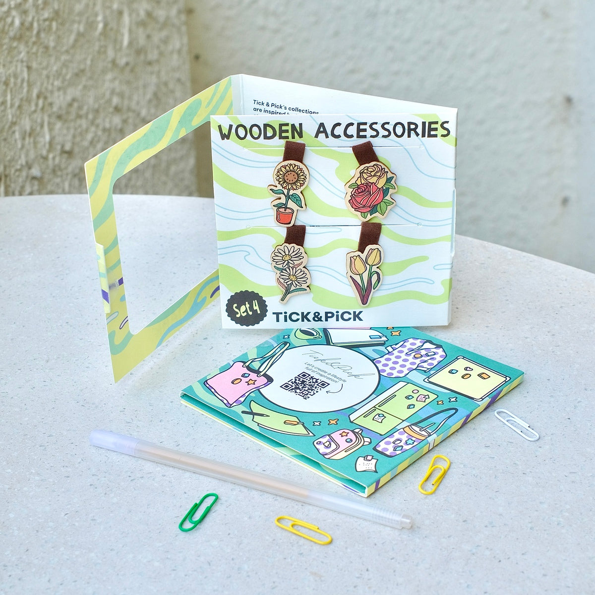 Wooden Bookmark (Set 4) - Plant & Insect
