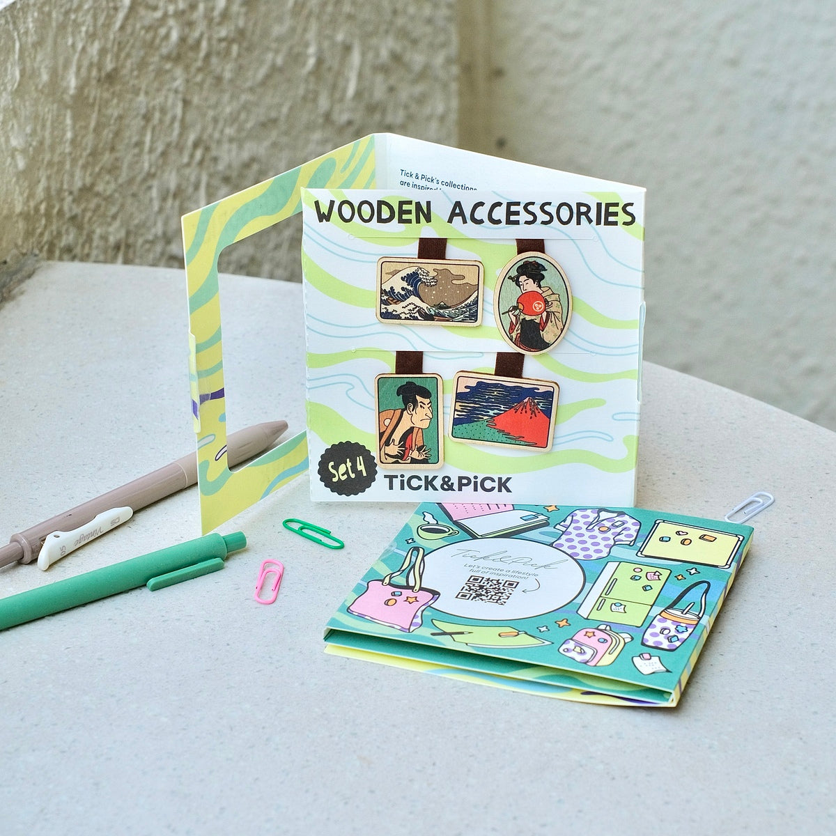 Wooden Bookmark (Set 4) - Travel