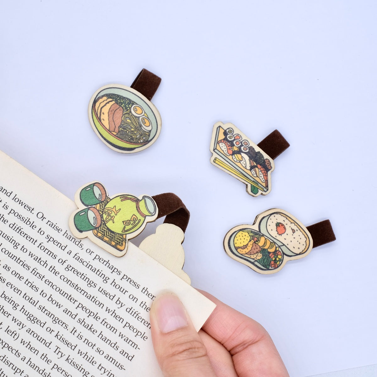 Wooden Bookmark (Set 4) - Travel
