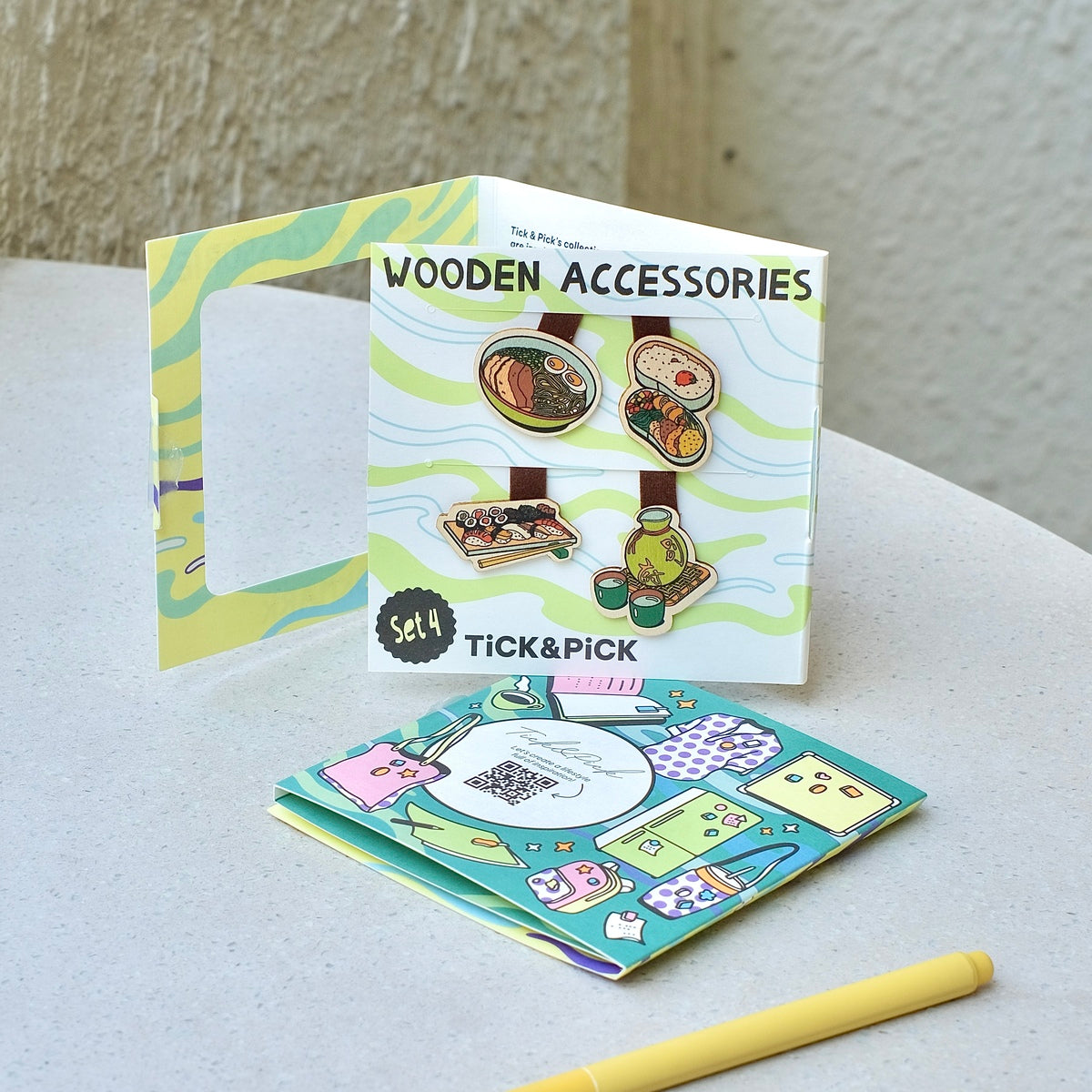 Wooden Bookmark (Set 4) - Travel