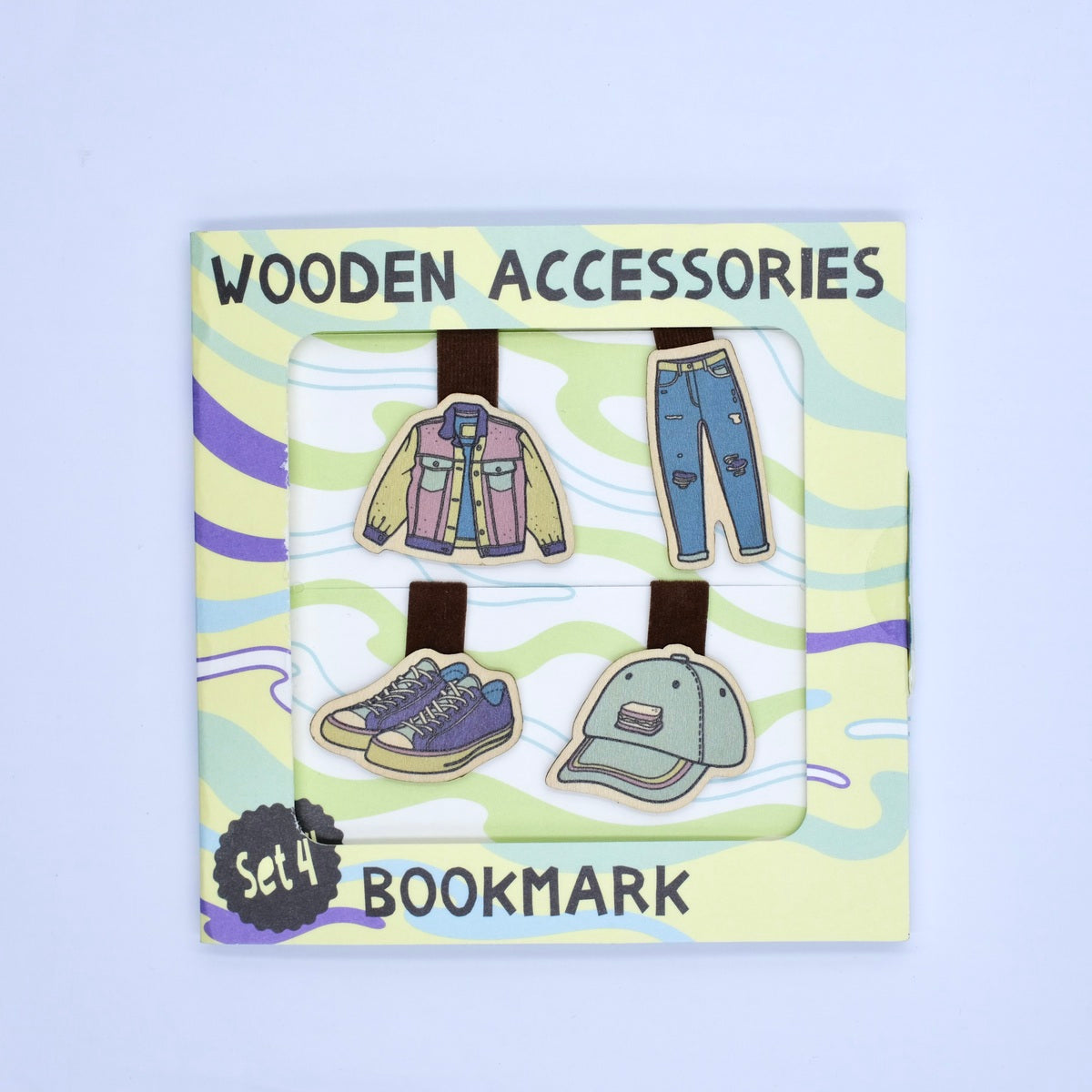 Wooden Bookmark (Set 4) - Travel