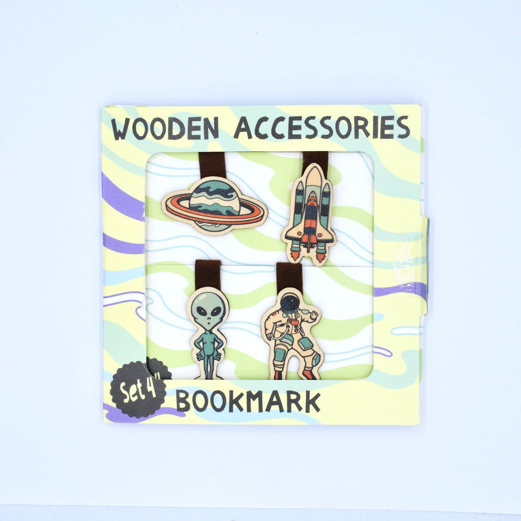  Wooden Bookmark Set 4 - Universe