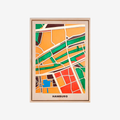 World Wooden City Map - Western EU Cities