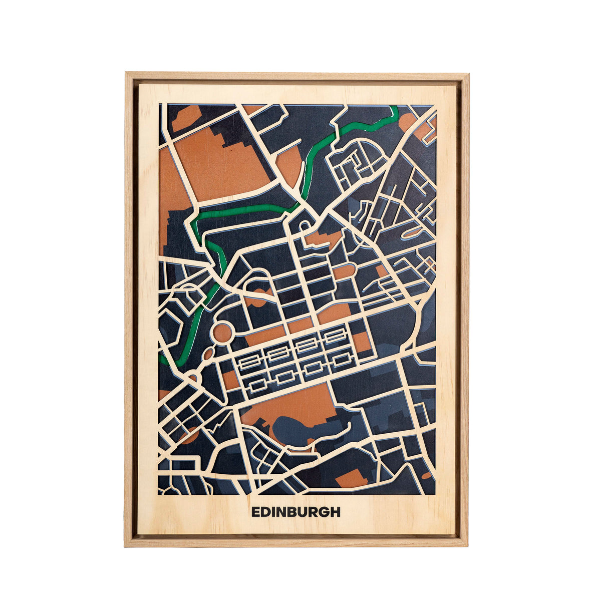 World Wooden City Map - Western EU Cities