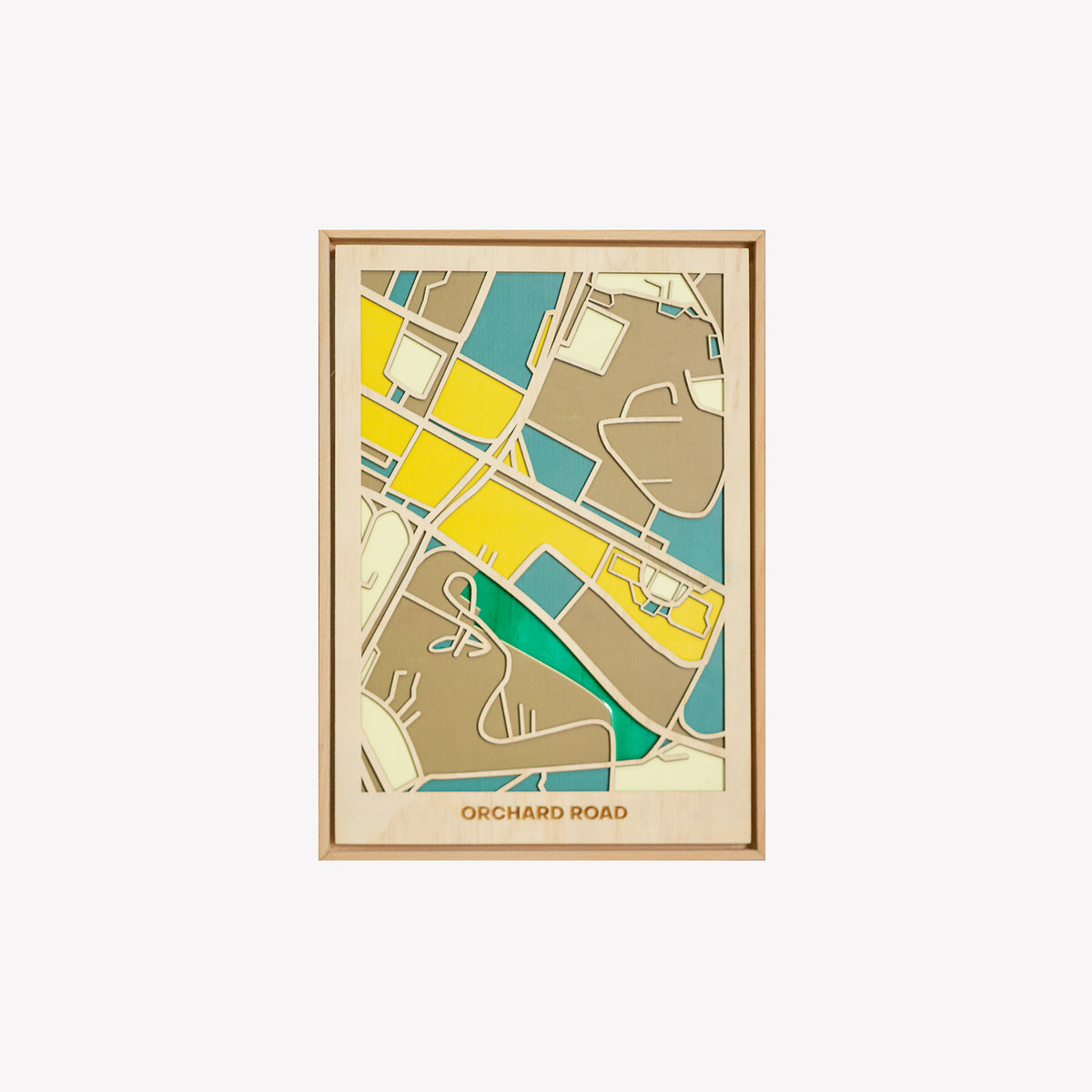 World Wooden City Map - Asia Collection