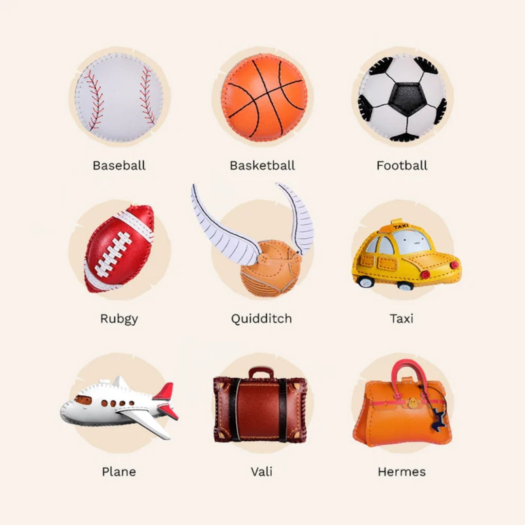 Sports Collection Leather Charm