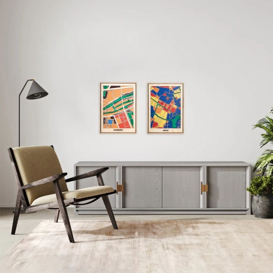 World Wooden City Map - Southern EU Cities