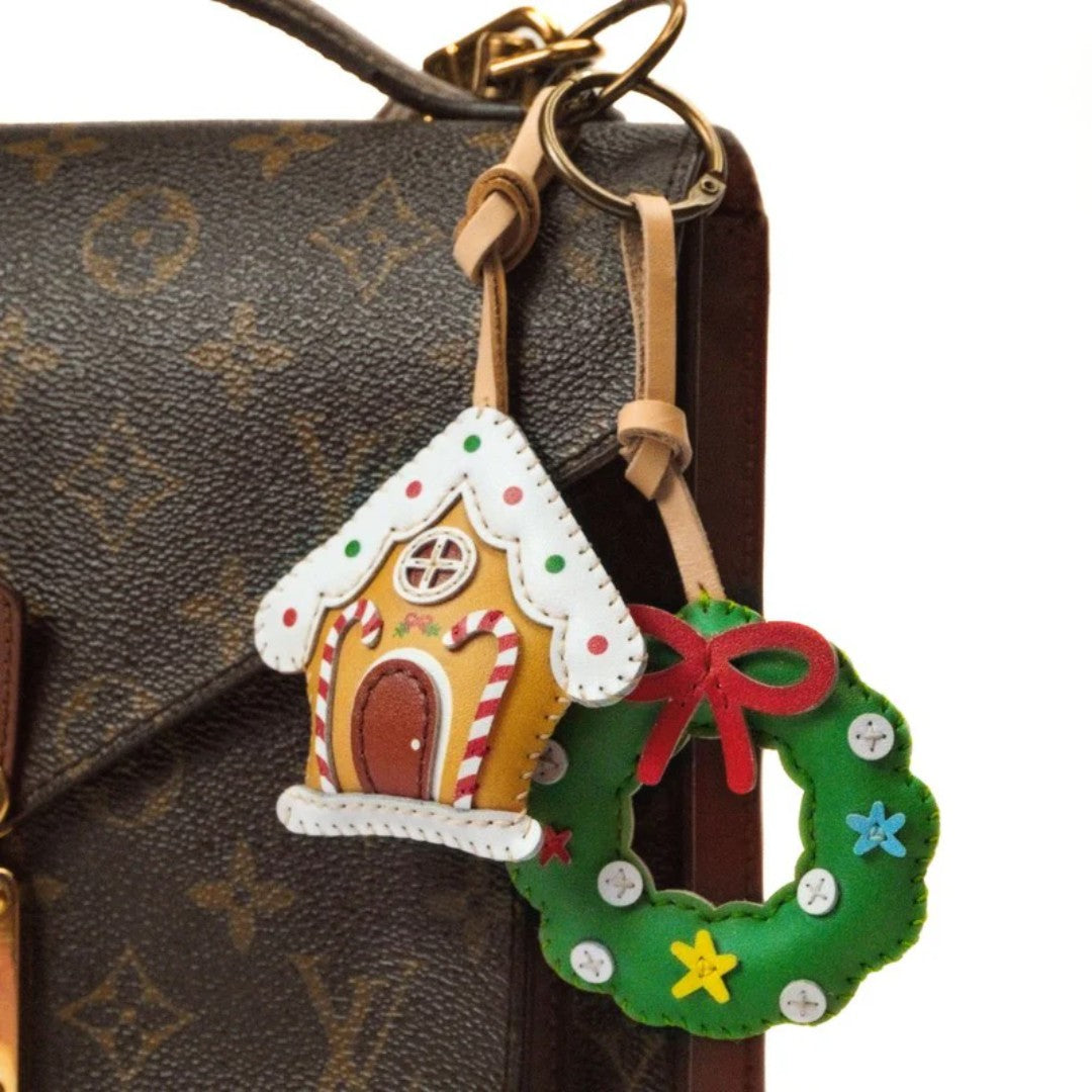 Christmas Leather Bag Charm Collection