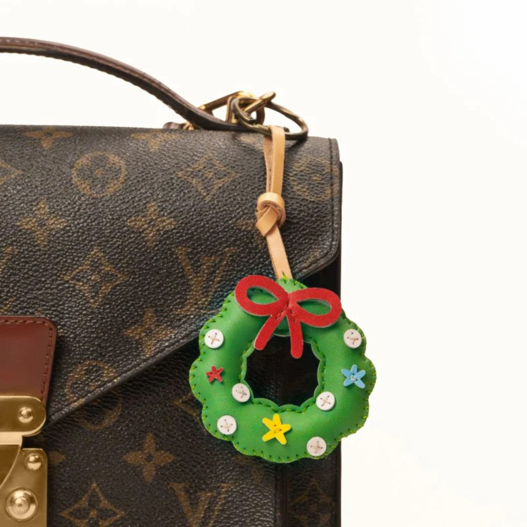Christmas Leather Bag Charm Collection